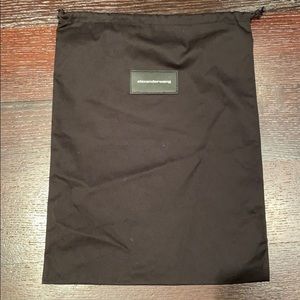 Alexander wang leather label black dust bag